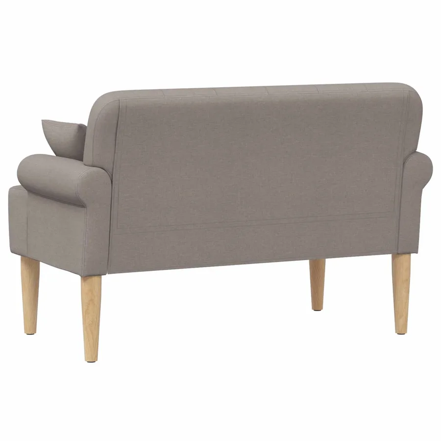 Canapé love seat avec capitonnage en boutons Taupe Tissu - 5
