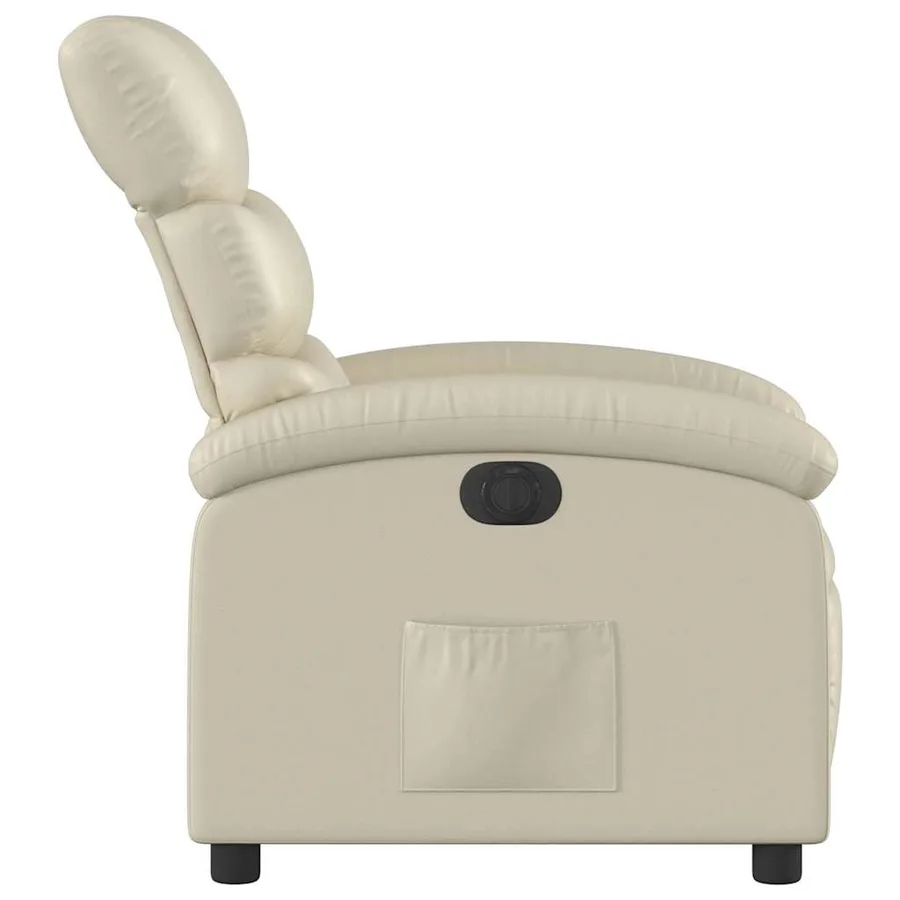 Fauteuil inclinable électrique Crème Similicuir - 10