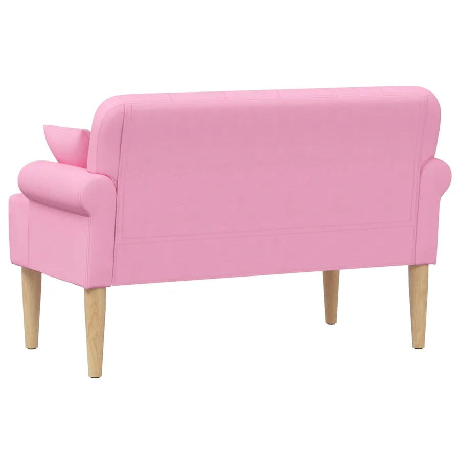 Canapé love seat avec capitonnage en boutons Rose Tissu - 5