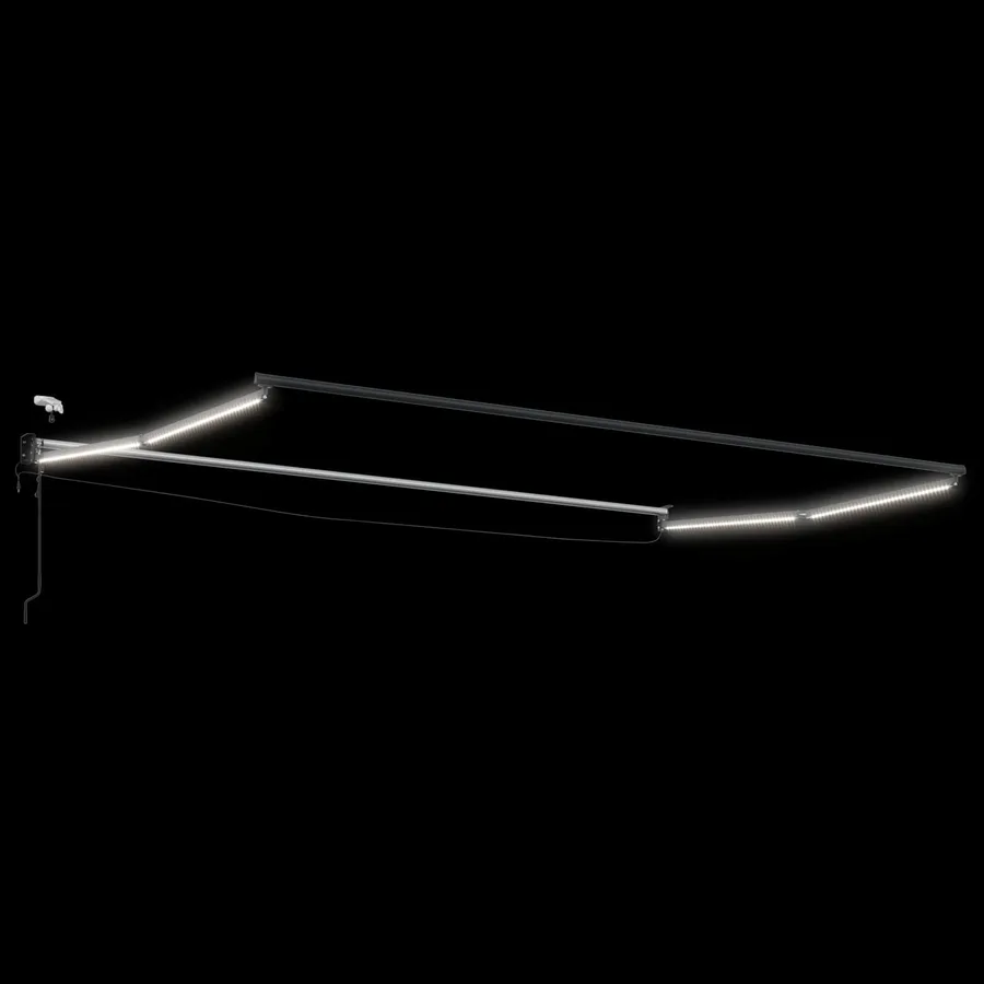 Auvent rétractable électrique Taupe 100% Polyester et Aluminium - 5