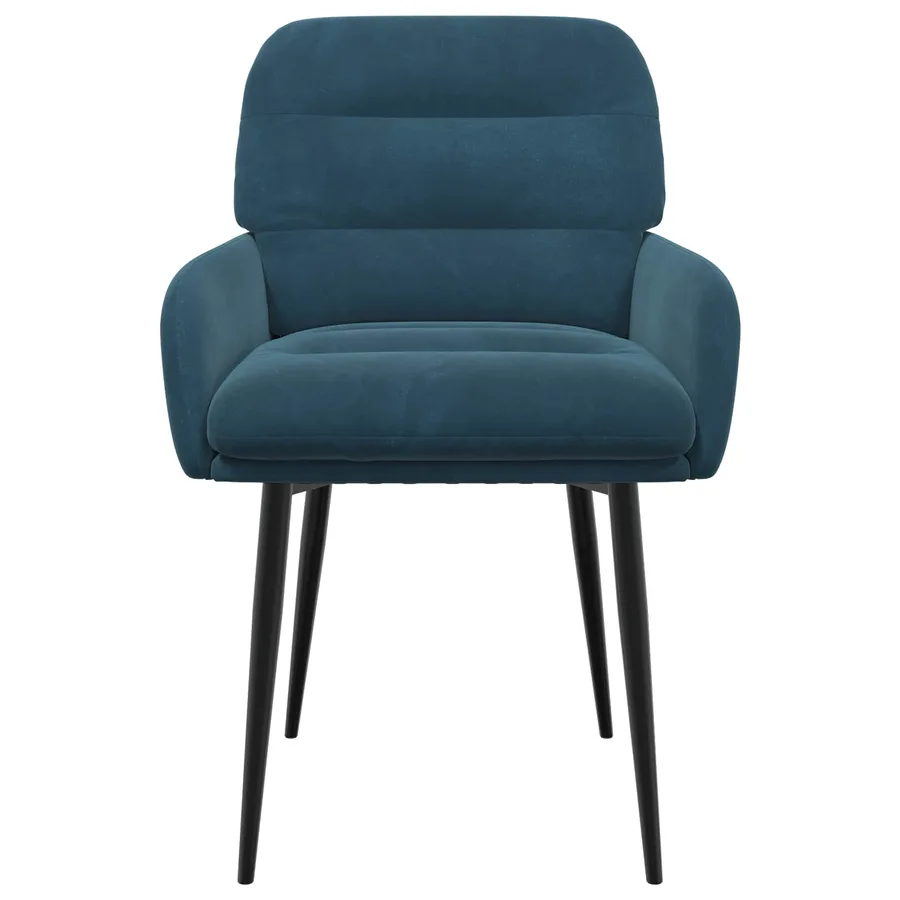 Chaises de salle à manger 6 pcs Velours Bleu 59 x 59,5 x 90 cm - 3