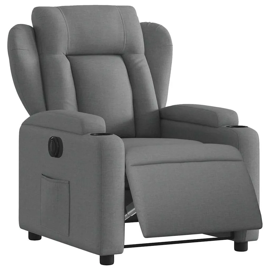 Fauteuil inclinable électrique Gris foncé Tissu - 3