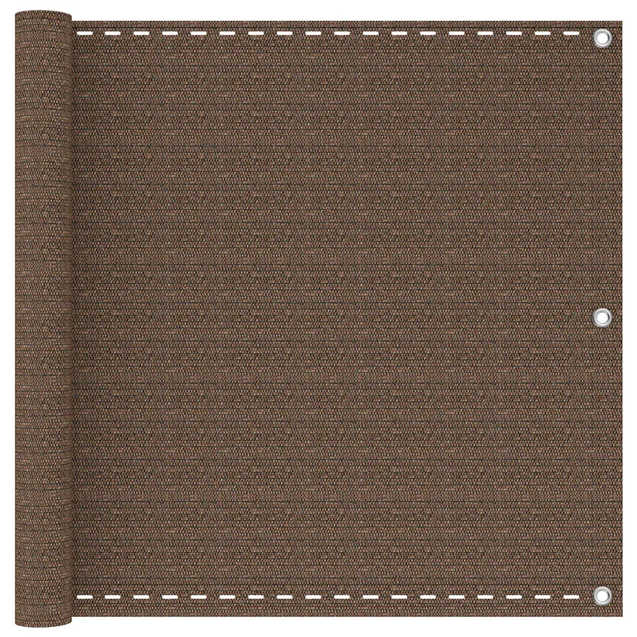 Écran de balcon Marron 75 x 700 cm HDPE et Aluminium