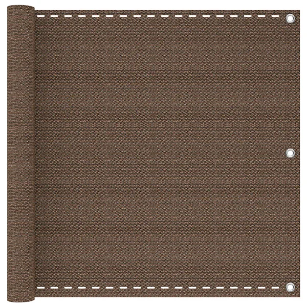 Écran de balcon Marron 75 x 700 cm HDPE et Aluminium