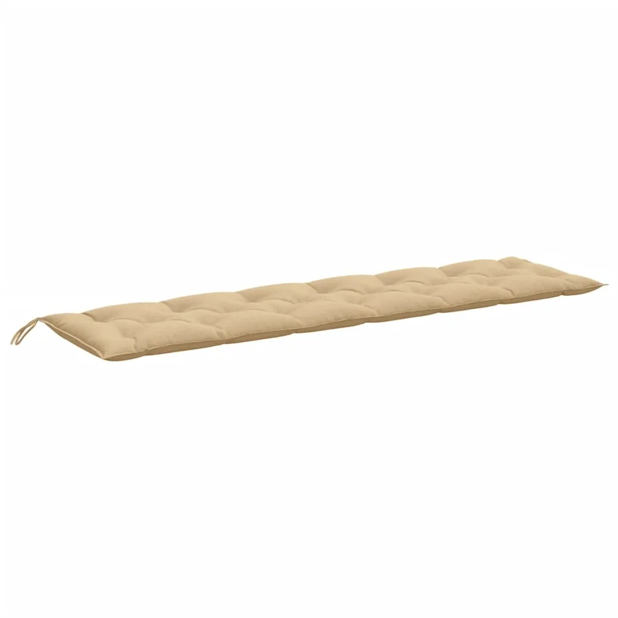 Coussin de banc de jardin beige mélangé 200x50x7 cm tissu - 2