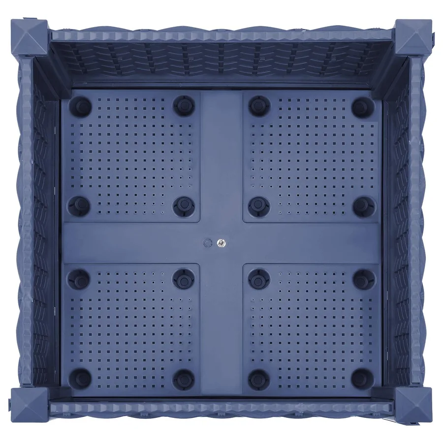 Jardinière avec Roues Gris Bleu 40 x 40 x 33 cm PP - 5