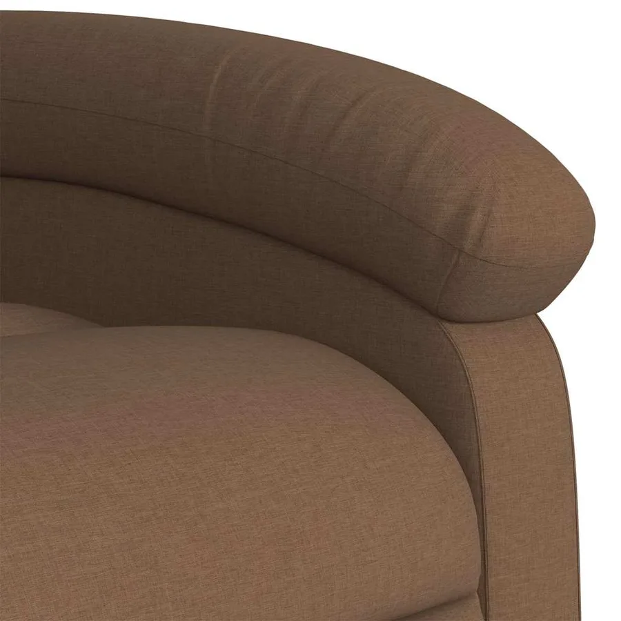 Fauteuil inclinable de massage électrique marron tissu - 11