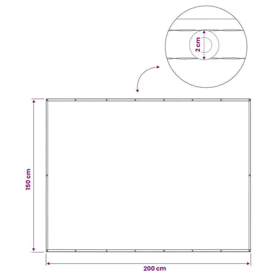 Écran de confidentialité pour balcon 150 x 200 cm - 8