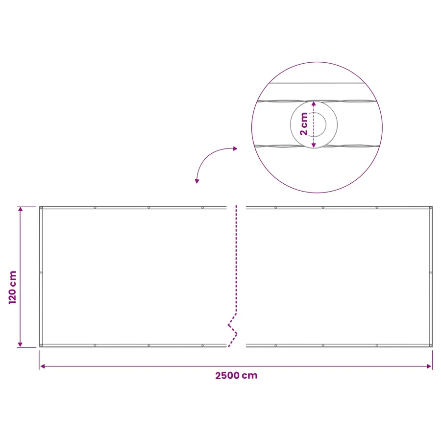 Écran de confidentialité pour balcon 1,2 x 25 m - 8