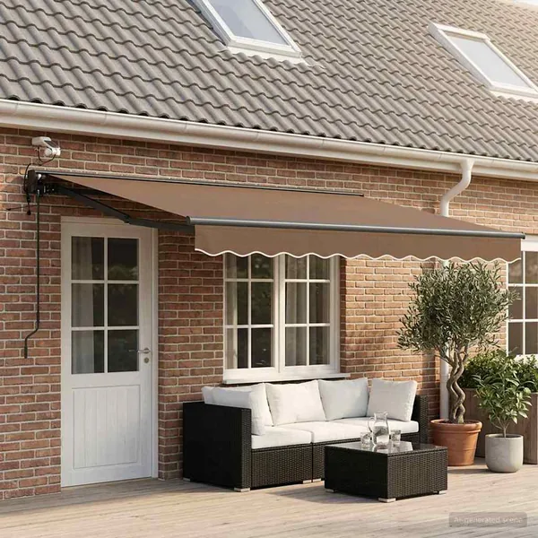Auvent rétractable électrique Taupe 4 x 2 m