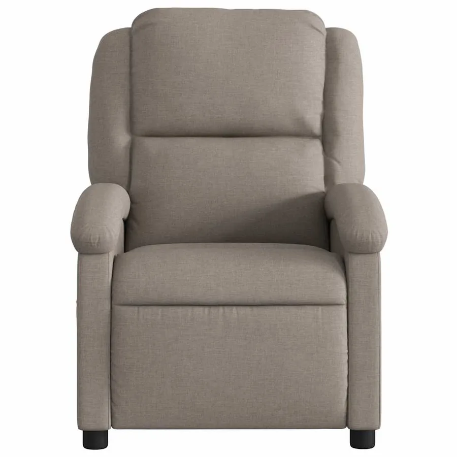 Fauteuil de massage inclinable électrique Taupe Tissu - 9