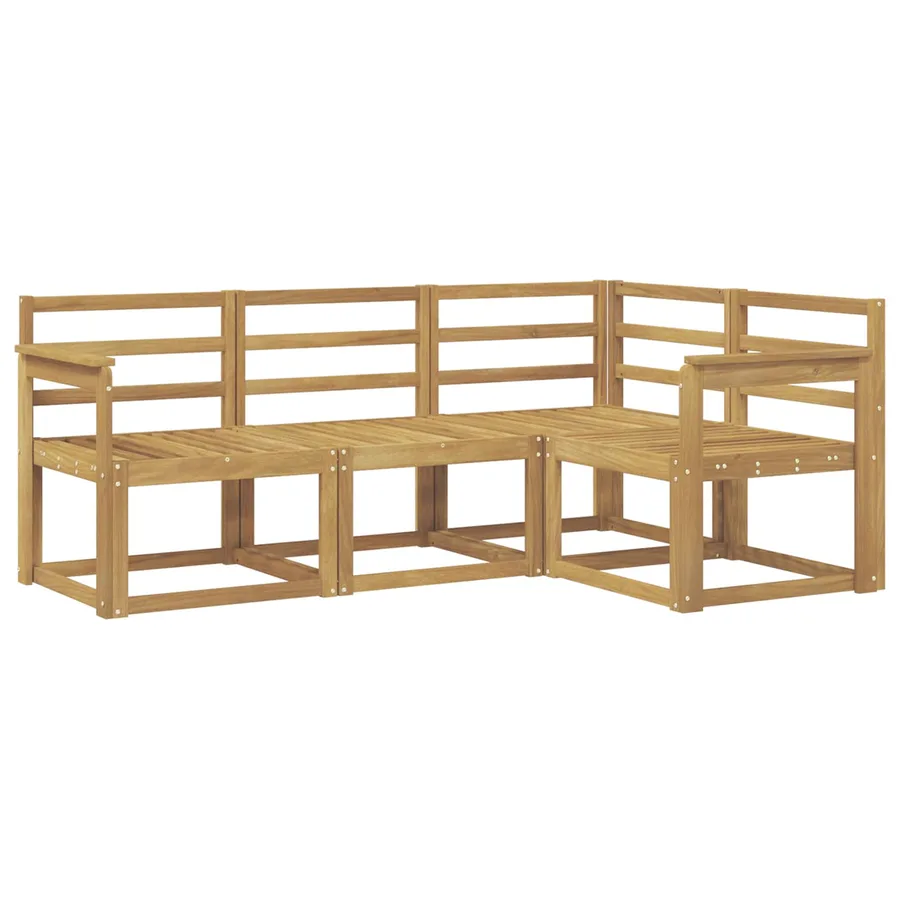 Ensemble de canapés d'extérieur 4 pcs Blanc - 2