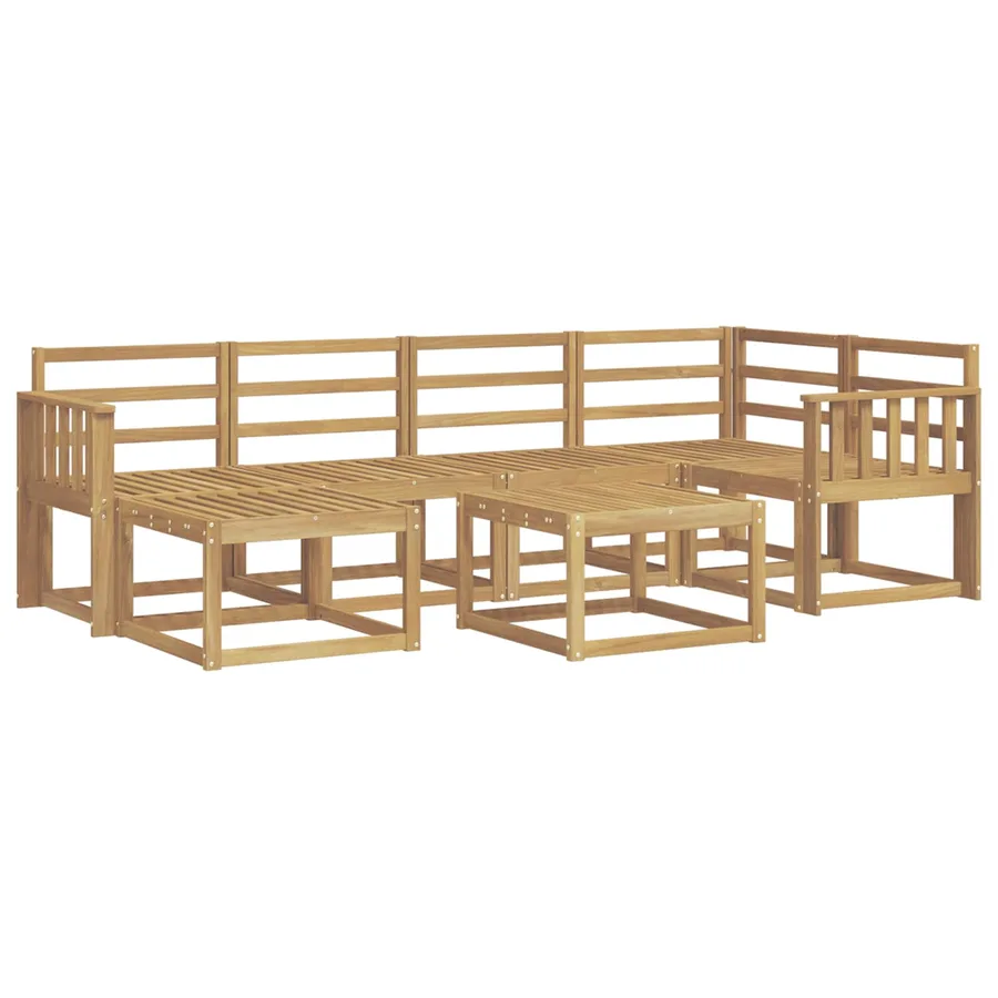 Ensemble de canapés d'extérieur 7 pcs Blanc - 2