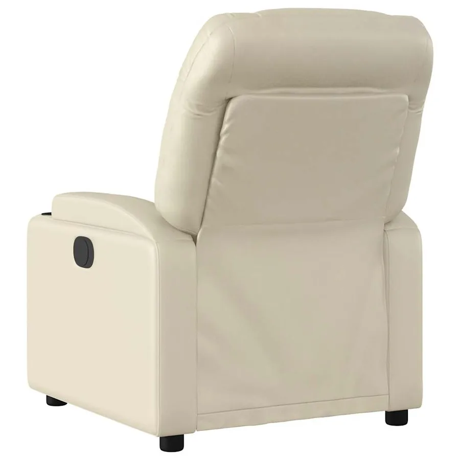 Fauteuil inclinable électrique Crème Similicuir - 5