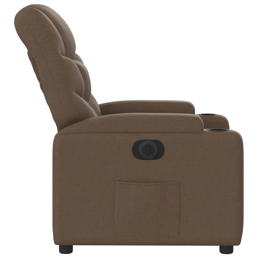 Fauteuil inclinable électrique Marron Tissu - 10