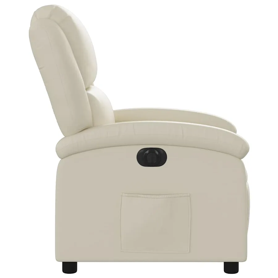 Fauteuil inclinable électrique Crème Similicuir - 10