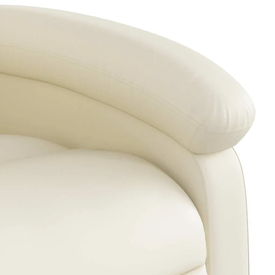 Fauteuil inclinable électrique Crème Similicuir - 11