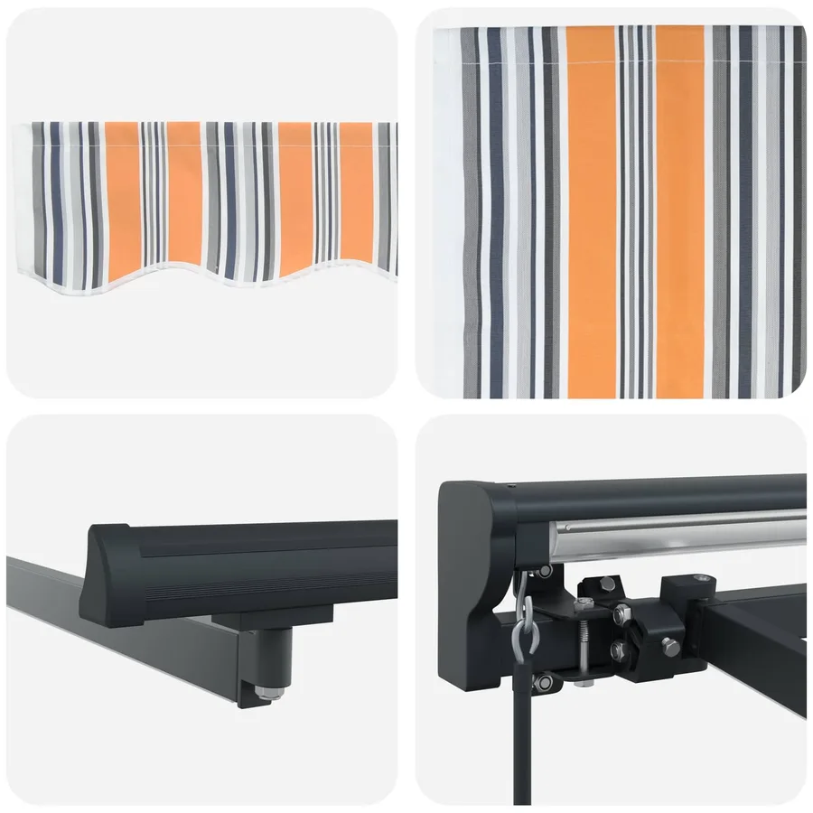 Cadre de store manuel avec LEDs 4 × 3,5 m - 9