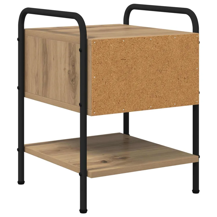 Table de chevet Chêne artisanal Bois d'ingénierie - 7