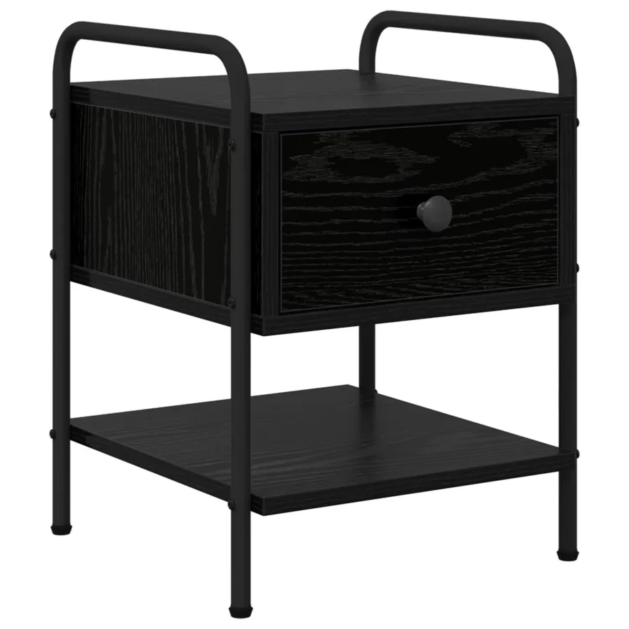 Table de chevet 2 pc Chêne noir Bois d'ingénierie - 4