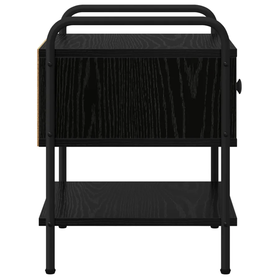 Table de chevet 2 pc Chêne noir Bois d'ingénierie - 7