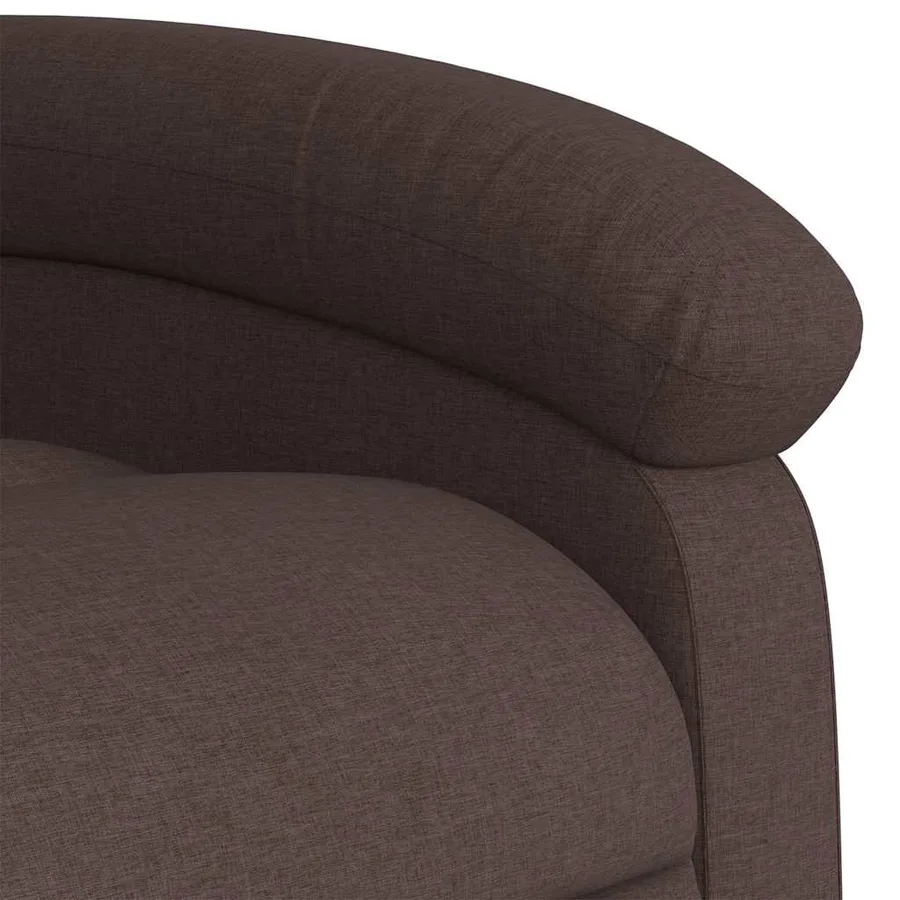 Fauteuil inclinable électrique Marron foncé Tissu - 11