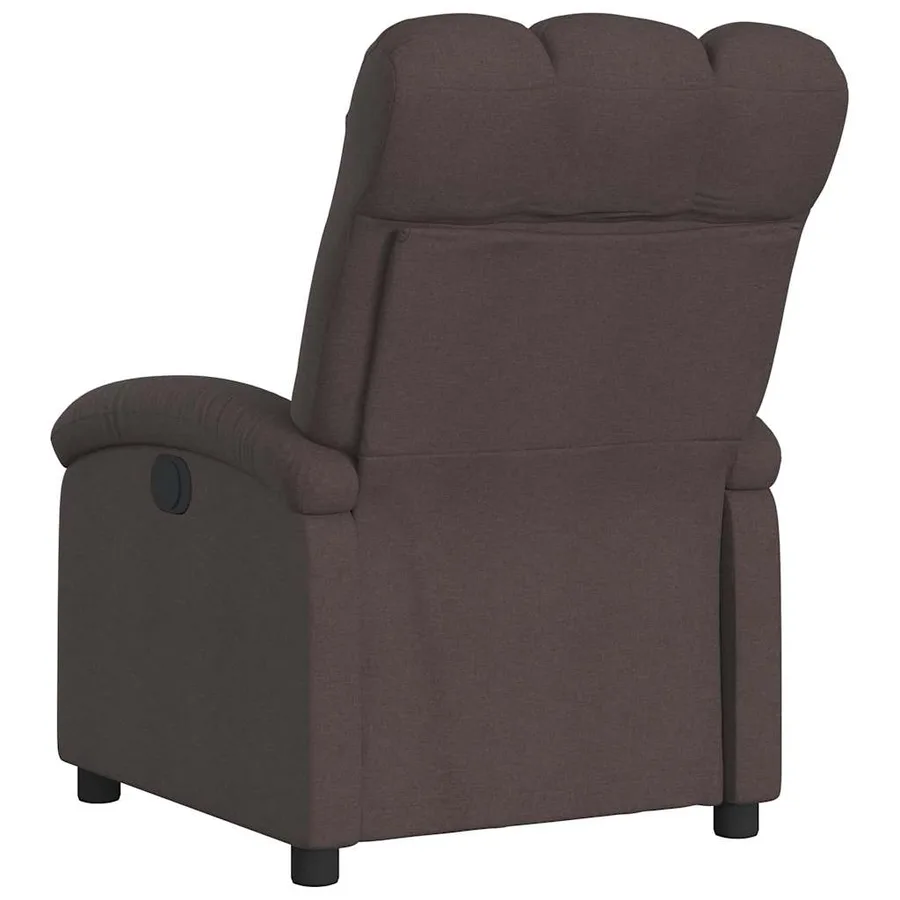 Fauteuil inclinable électrique Marron foncé Tissu - 5