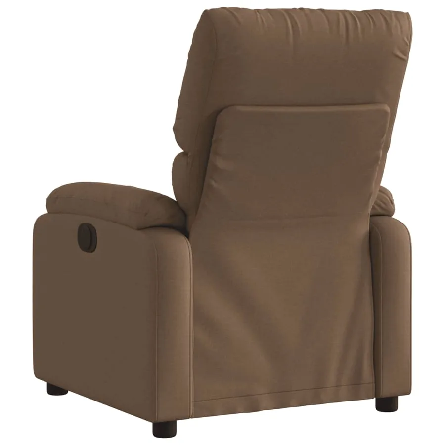 Fauteuil inclinable électrique Marron Tissu - 5