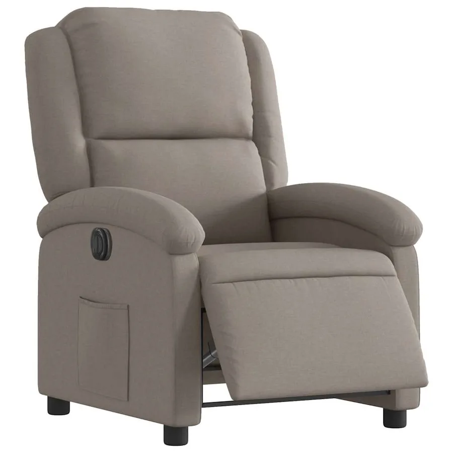 Fauteuil inclinable électrique Taupe Tissu - 3