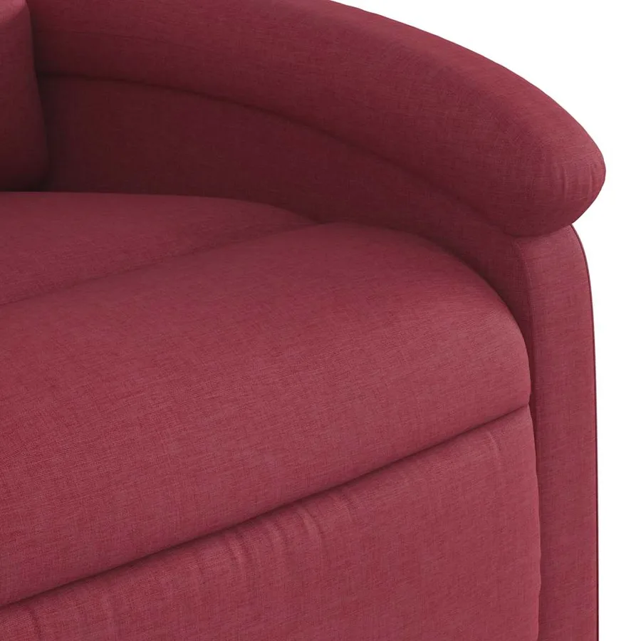 Fauteuil de massage inclinable électrique Rouge bordeaux Tissu - 11