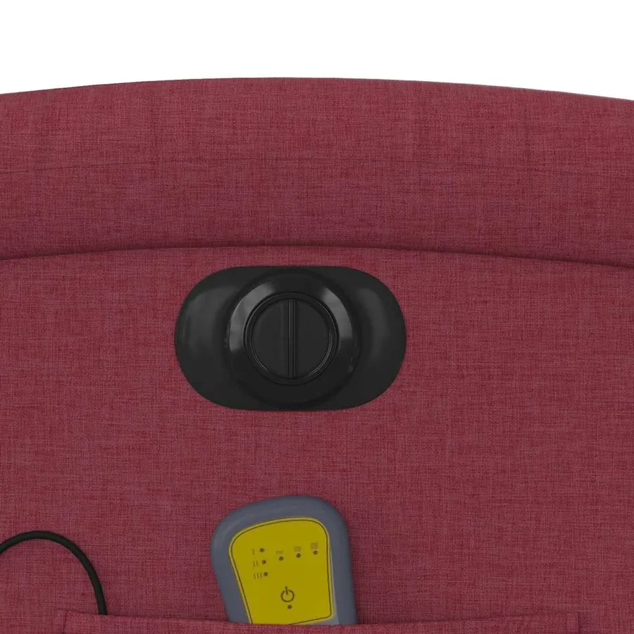 Fauteuil de massage inclinable électrique Rouge bordeaux Tissu - 12