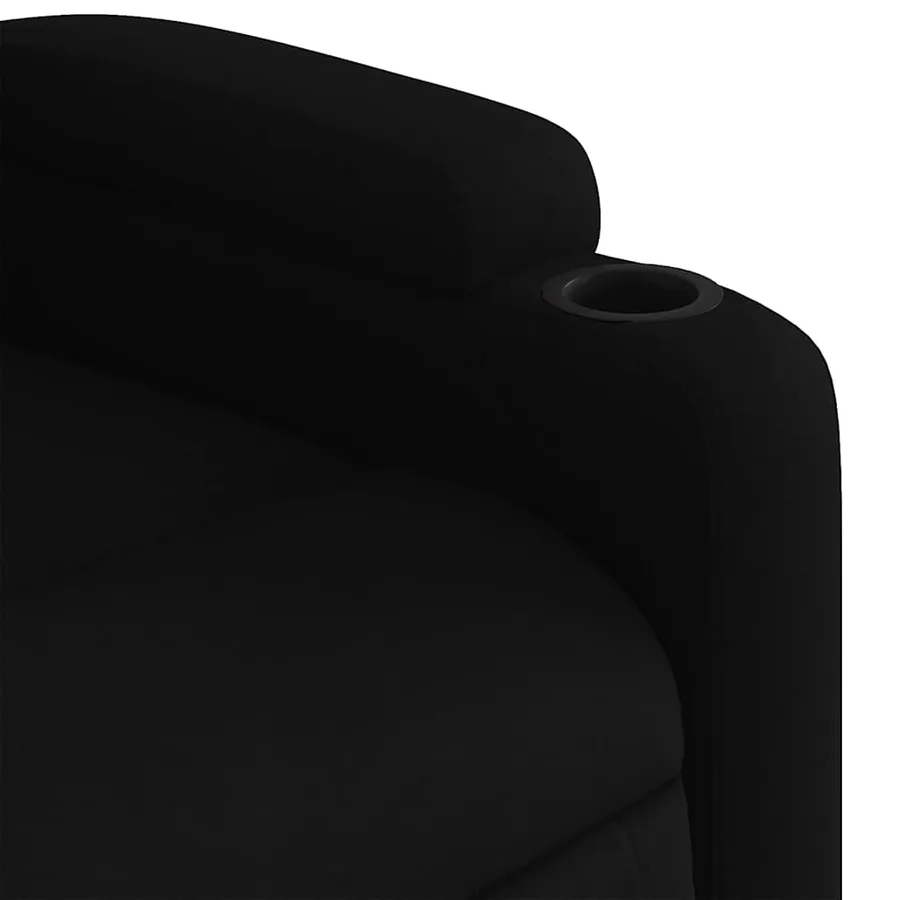 Fauteuil de massage inclinable électrique Noir Tissu - 11