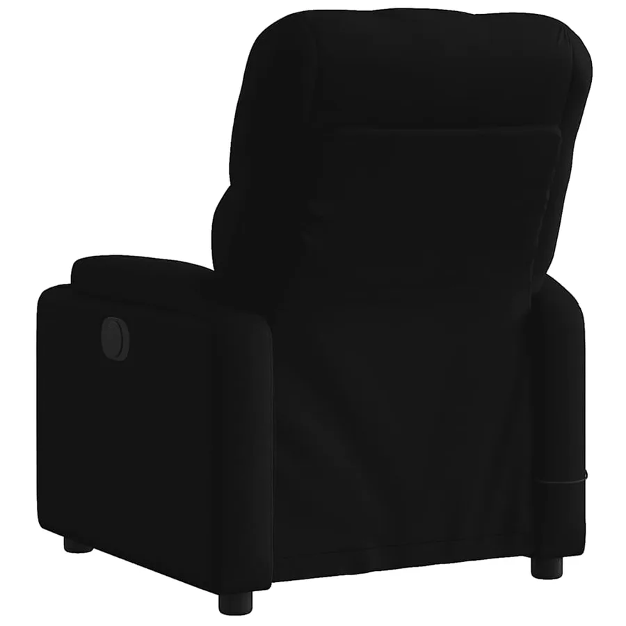 Fauteuil de massage inclinable électrique Noir Tissu - 5