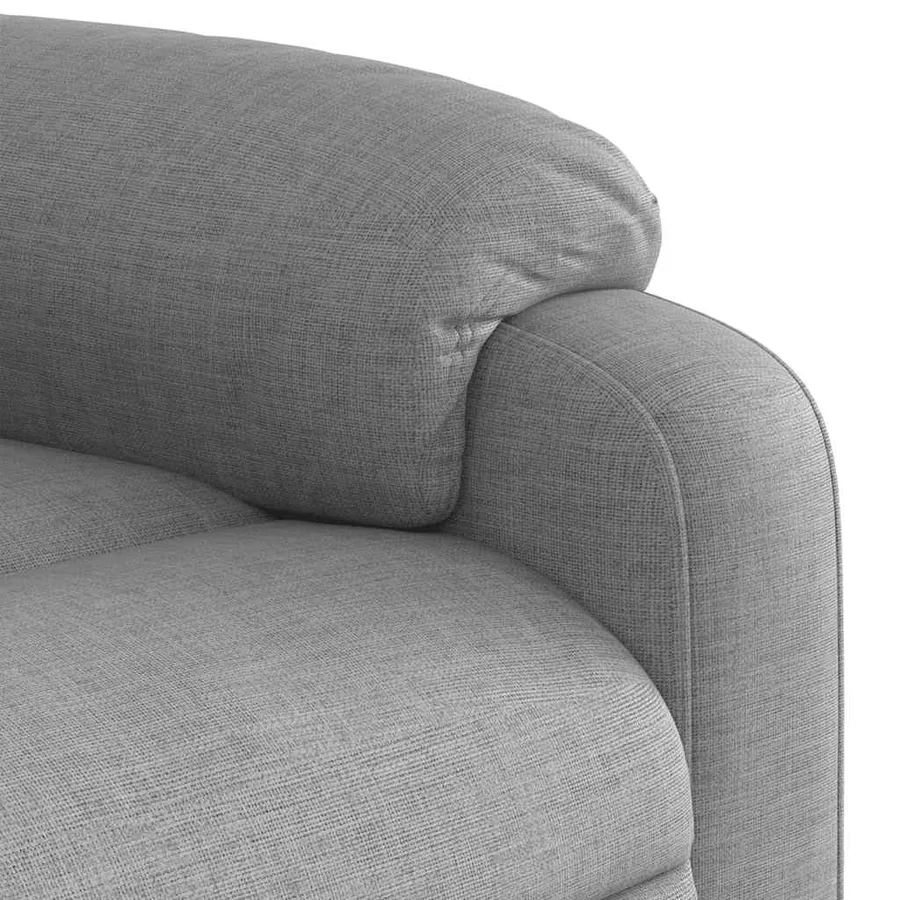 Fauteuil de massage inclinable électrique gris clair tissu - 11