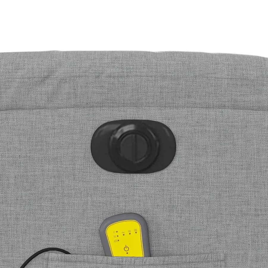 Fauteuil de massage inclinable électrique gris clair tissu - 13