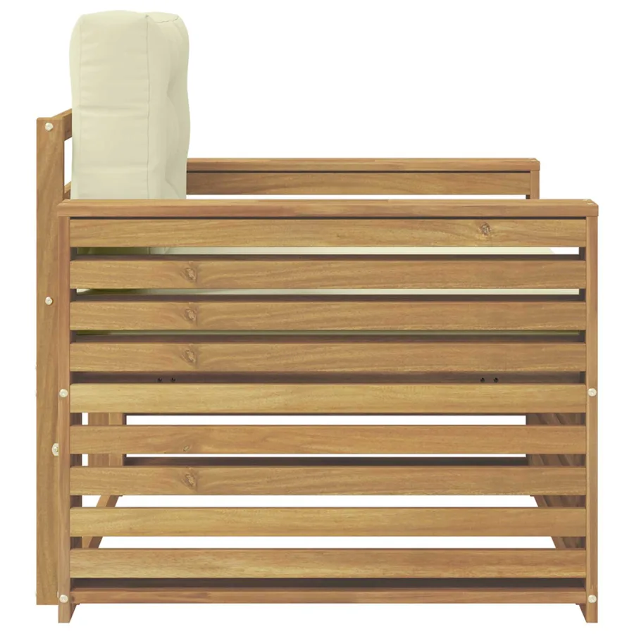 Canapé d’extérieur Polyester Blanc - 4