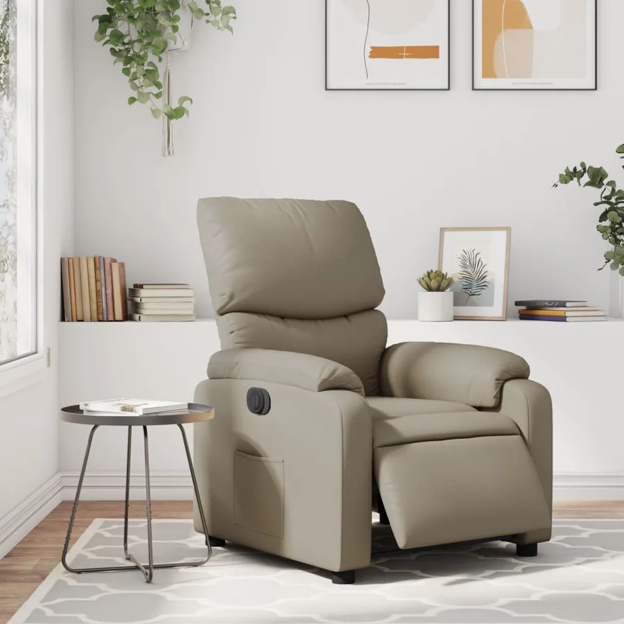Fauteuil inclinable électrique Cappuccino Similicuir - 16