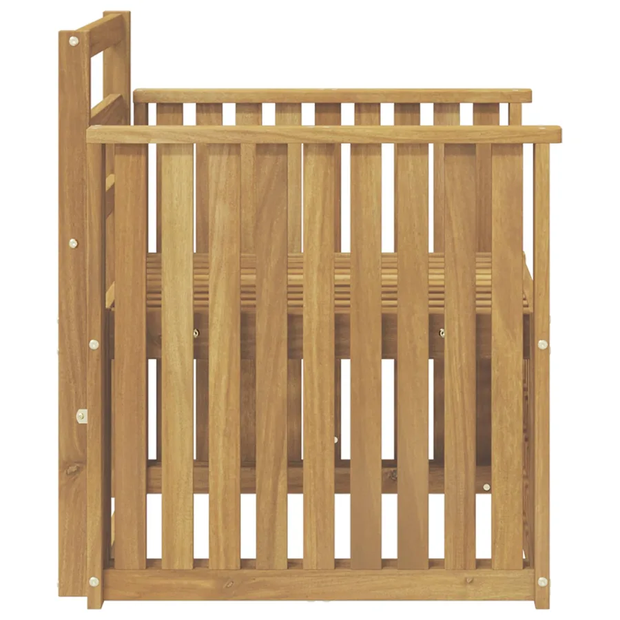 Ensemble de canapés d'extérieur Bois d'Acacia Massif Blanc - 4