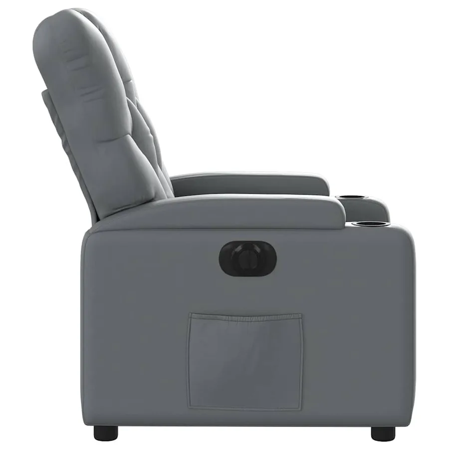 Fauteuil inclinable électrique Gris Similicuir - 10