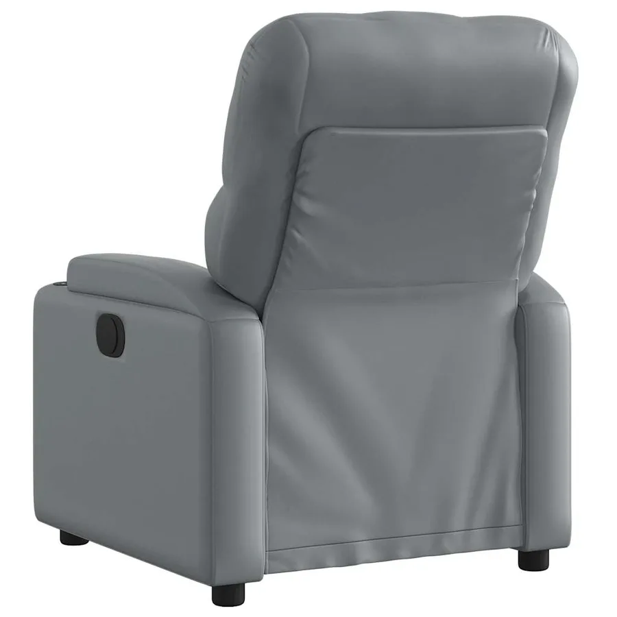 Fauteuil inclinable électrique Gris Similicuir - 5