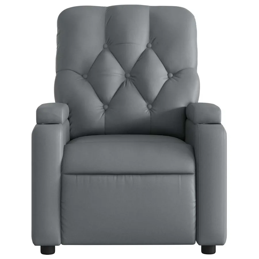 Fauteuil inclinable électrique Gris Similicuir - 9