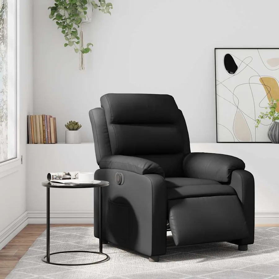Fauteuil inclinable électrique Noir Similicuir - 16