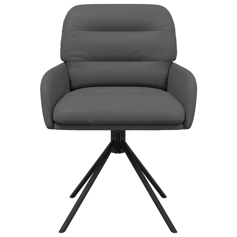 Chaises de salle à manger pivotantes 2 pcs Simili cuir Gris - 3