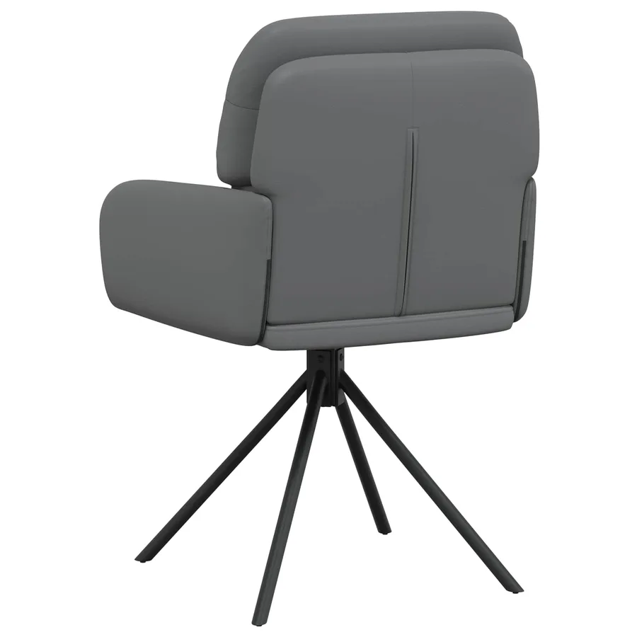 Chaises de salle à manger pivotantes 2 pcs Simili cuir Gris - 5