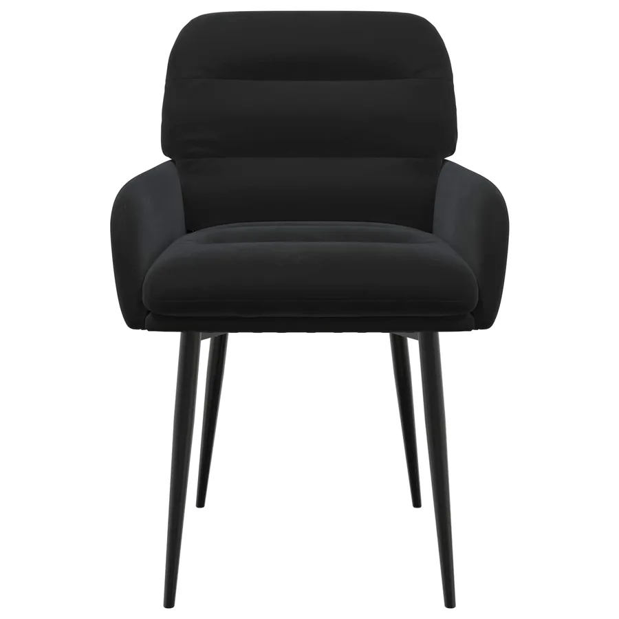 Chaises de salle à manger 4 pcs Velours Noir 59 x 59,5 x 90 cm - 3