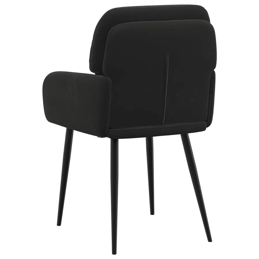Chaises de salle à manger 4 pcs Velours Noir 59 x 59,5 x 90 cm - 5