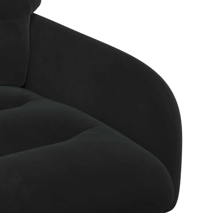 Chaises de salle à manger 4 pcs Velours Noir 59 x 59,5 x 90 cm - 6