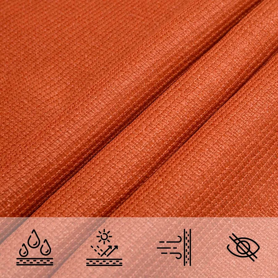 Voile d'ombre Orange 7 x 5 x 5 m HDPE - 4