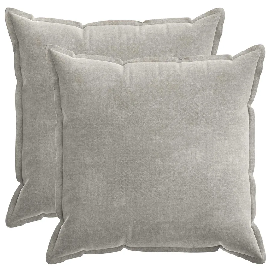 Housse de coussin 2 pcs HOUTEN Gris clair 70 x 70 cm