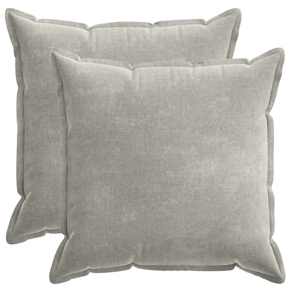 Housse de coussin 2 pcs HOUTEN Gris clair 70 x 70 cm